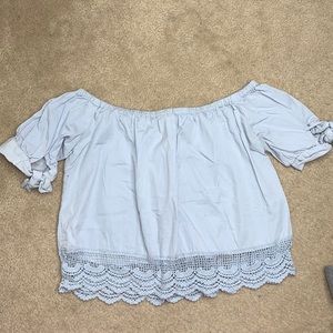 Off the shoulder float crop top